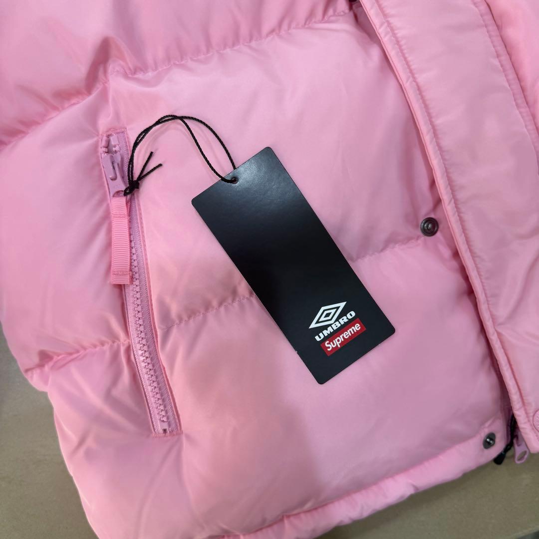 supreme umbro down puffer jacket pink - メルカリ