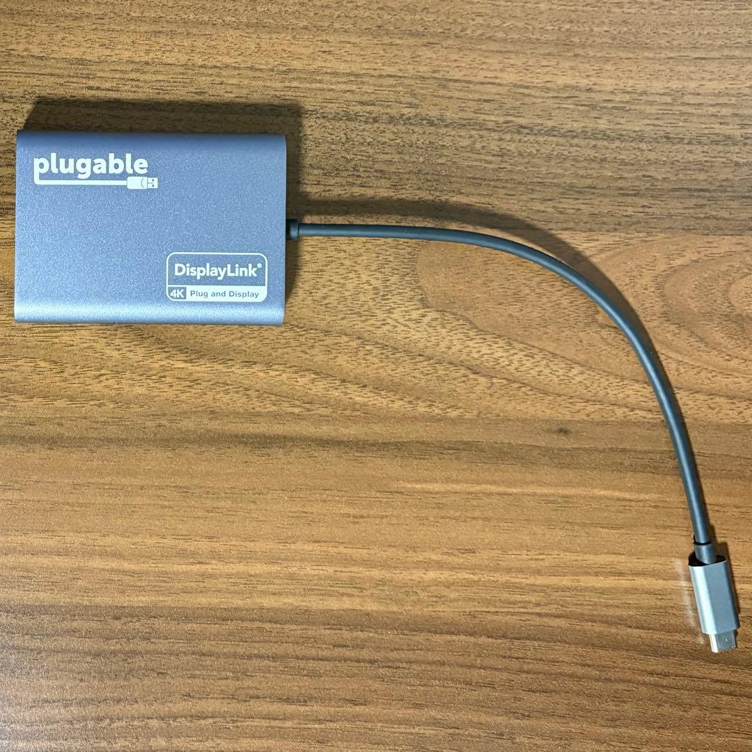 美品 plugable USBC-6950M DisplayLink（4K対応） Plugable USB C to HDMI Adapter, Dual Monitor 4K 60Hz for Apple Mac