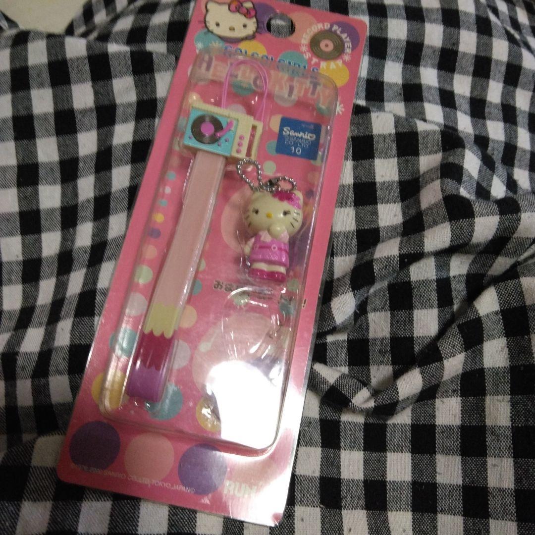 超希少 GO!GO！GIRLSハローキティレコードプレーヤーストラップ 1994