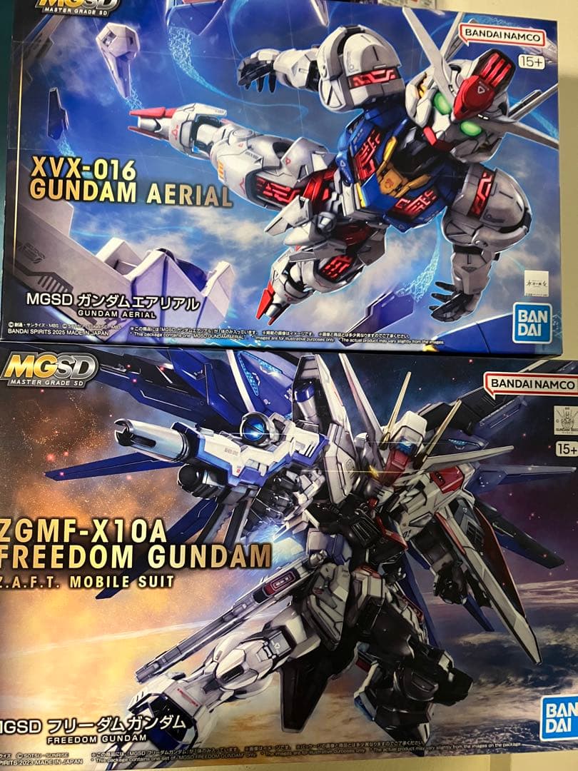 MGSD ガンダムエアリアル、MGSD フリーダムガンダムの2点セット