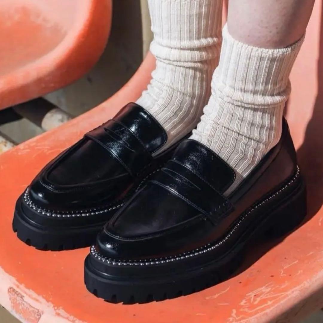 EVOL スタッズコバトラックソールローファー 22cm（大きめ） イーボル