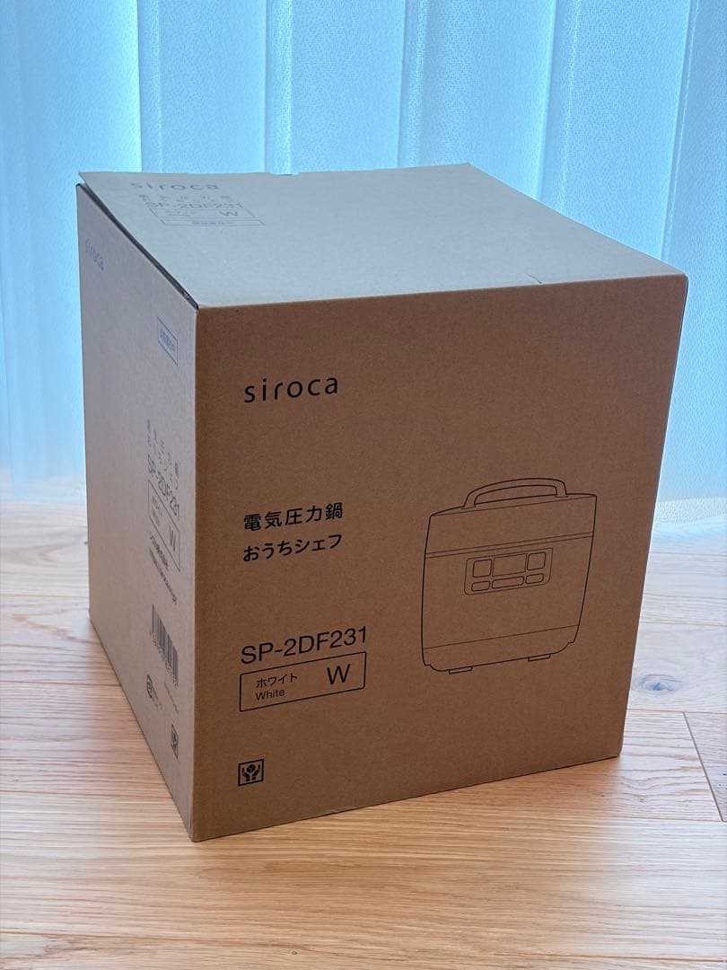 siroca 電気圧力鍋 SP-2DF231 ホワイト　新品　未使用 電気圧力鍋「おうちシェフ」 SP-2DF231 | シロカオンラインストア