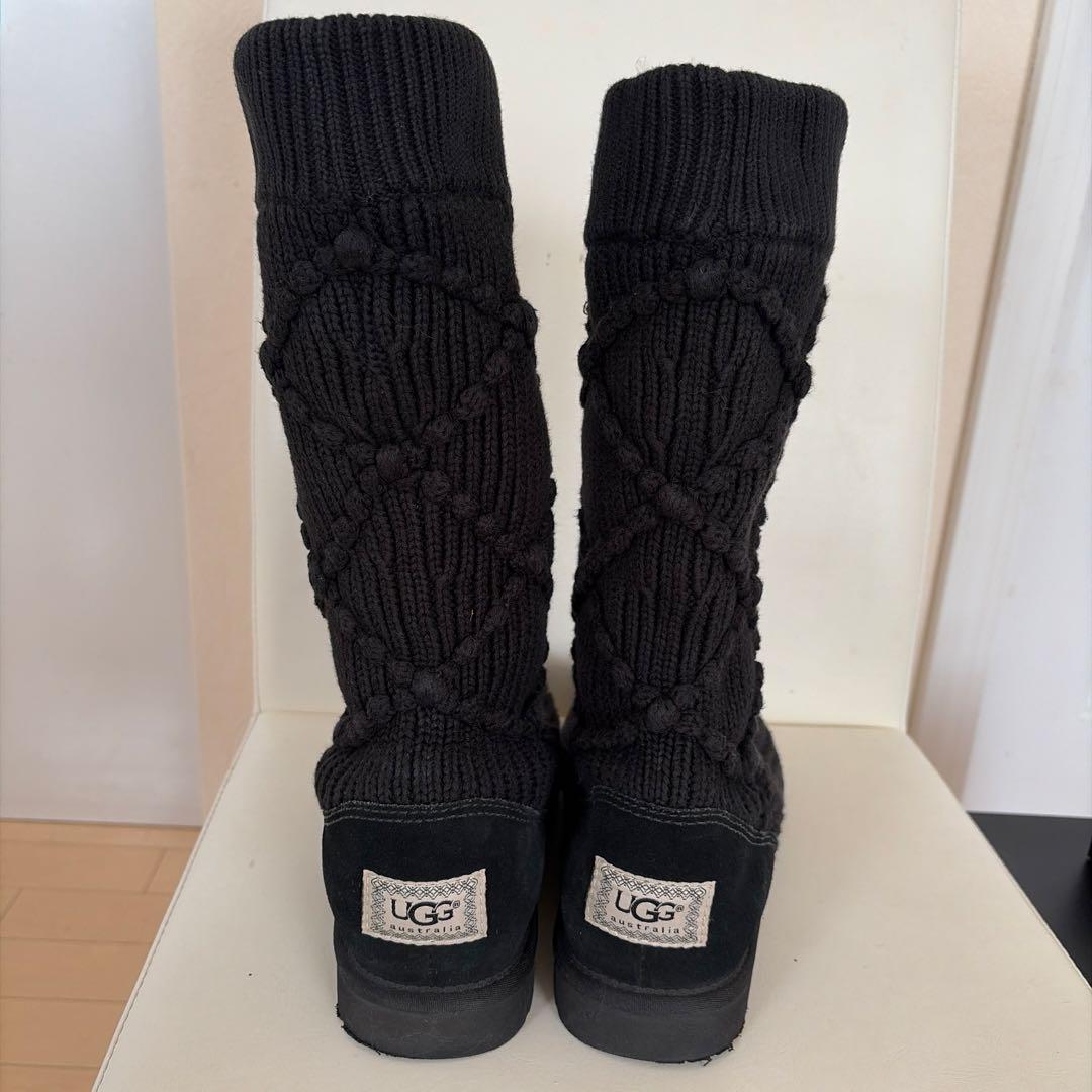UGG アグ　ブラックニットロングブーツサイズ8 楽天市場】UGG アグ ニットロングブーツ ブラック ニット レディース