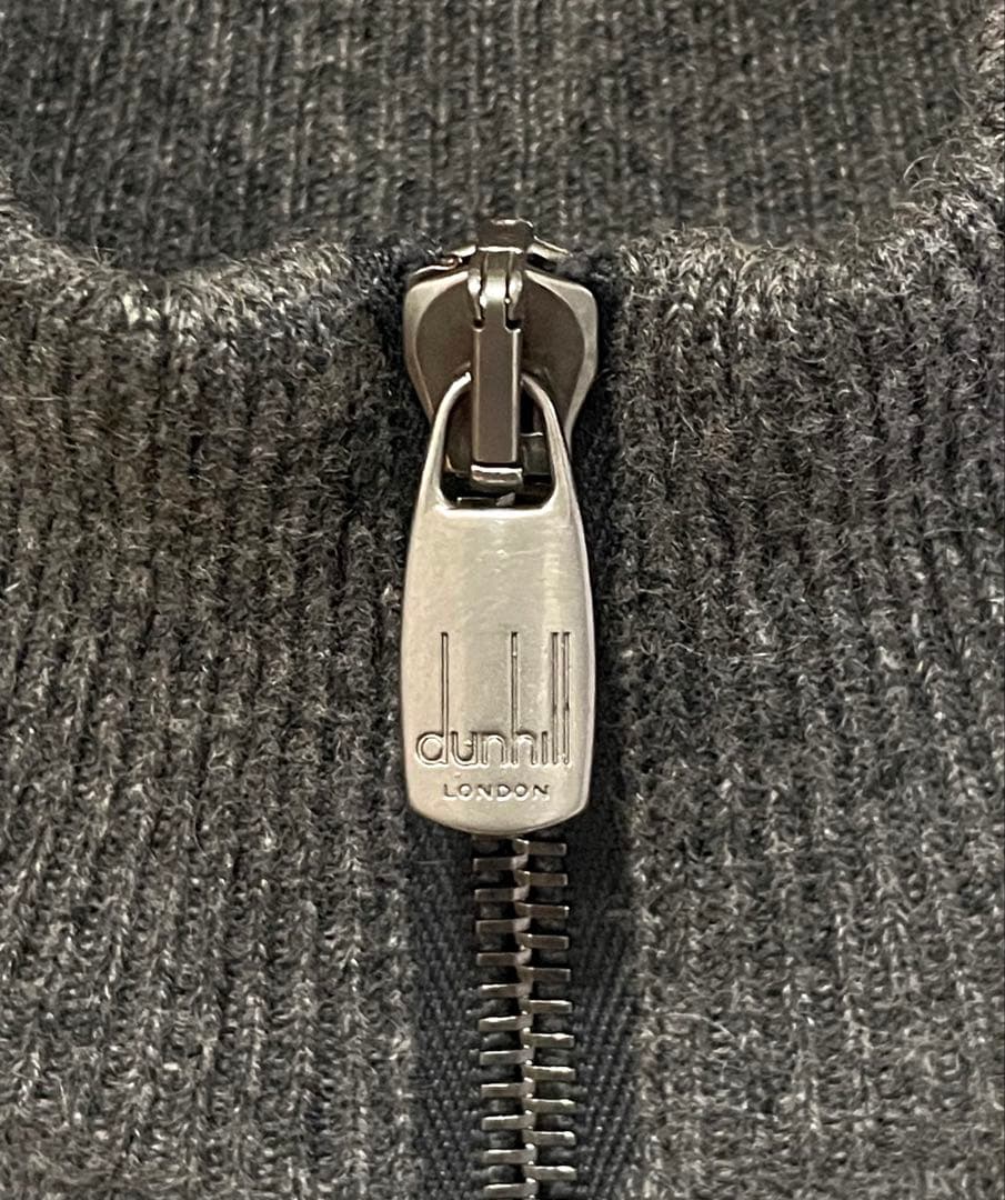 dunhill モンゴル製 カシミヤ100% ジップアップ セーター L相当 - メルカリ