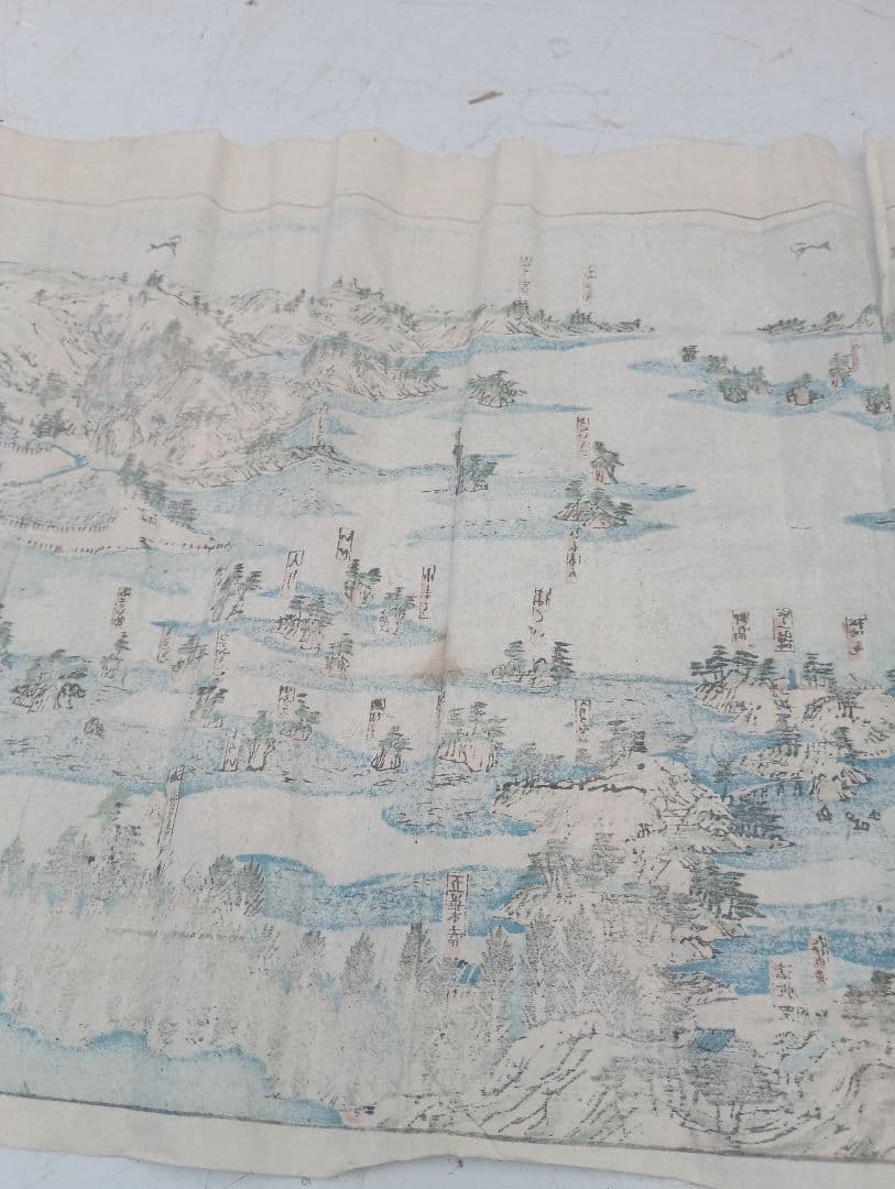 2029）奥州松島鹽竈全図 木版 古地図 古文書 江戸？ 明治？ 古地図