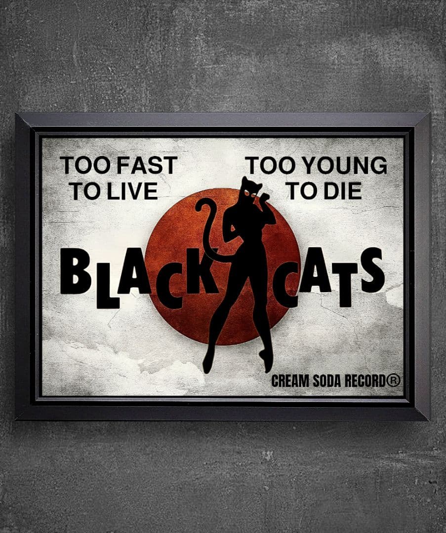 クリームソーダ☠️/ブラックキャッツ【A4サイズ写真ポスタ額装付き2