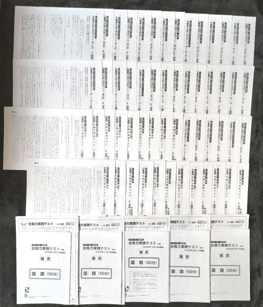 新品】 日能研 2025年度 6年生 テスト 1年分 フルセット 書き込み無し