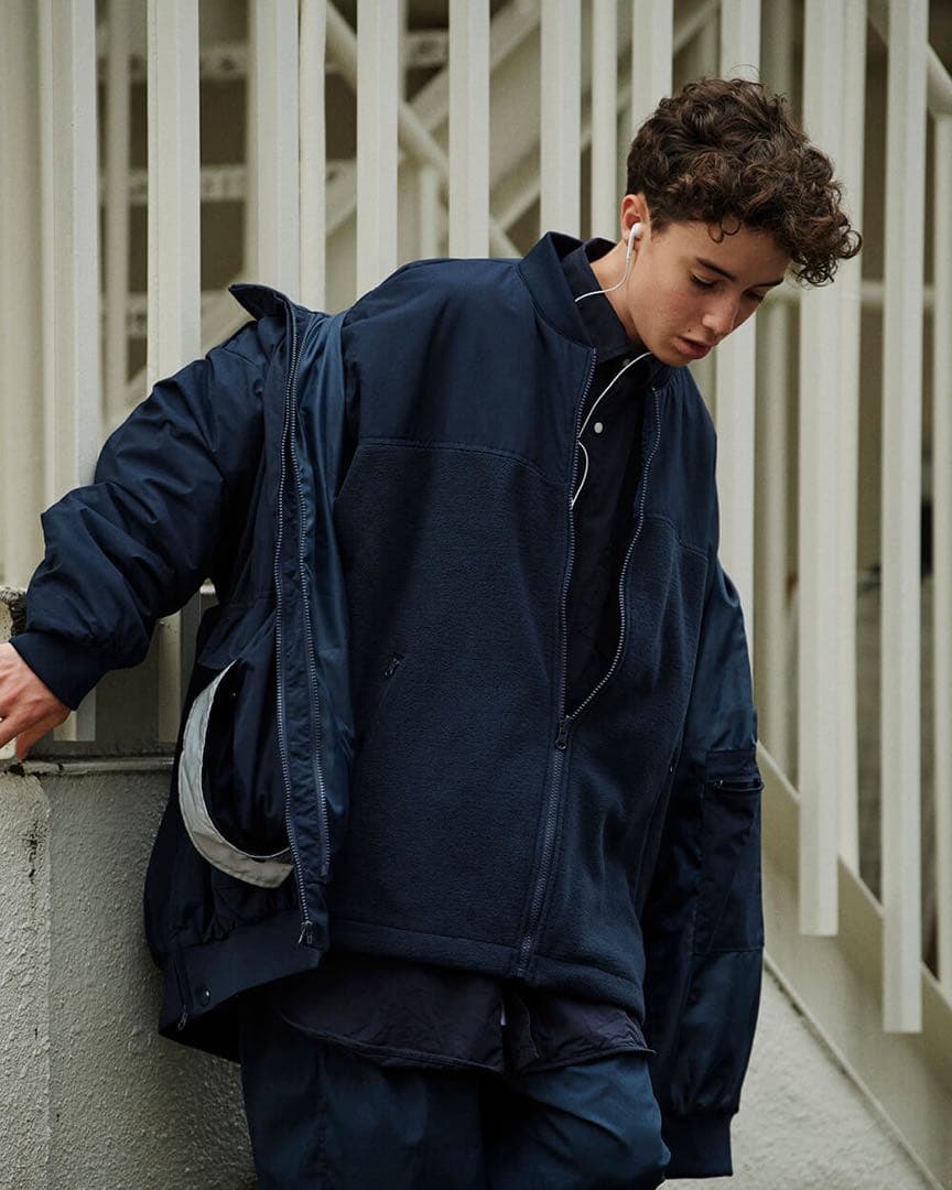 19FW SSZ×AH NYPD フリースビッグジャケットNVY】 - メルカリ