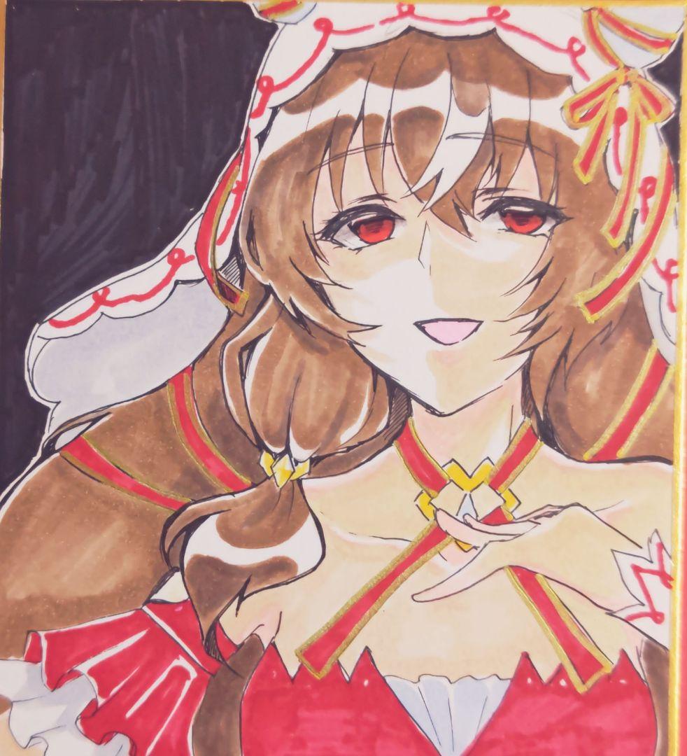 ウマ娘 スティルインラブ 手描きイラスト ファンアート 色紙 原画