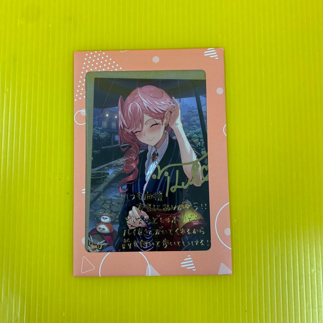 鷹嶺ルイ 直筆サイン＆箔押し複製メッセージ入りかかげ描き下ろし