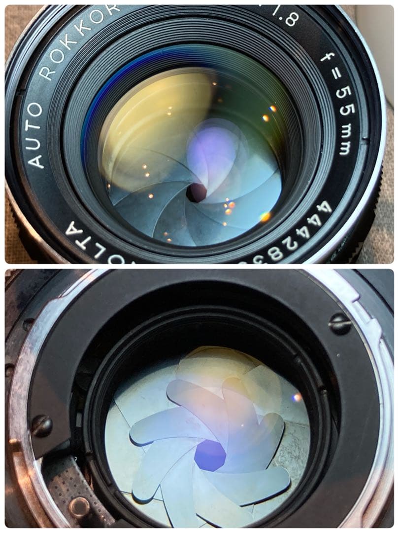 ☆希少美品☆minolta sr-7/緑のロッコールf1.8☆完動品＊初期保証付