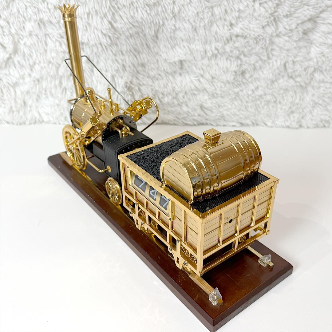 美品 ロバート・スチーブンソン 蒸気機関車 ロケット号 置時計 ケース