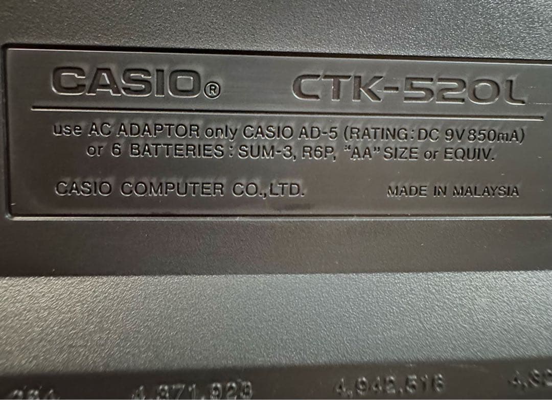 動作品】CASIO CTK-520L キーボード 電子ピアノ 【送料無料】 - メルカリ