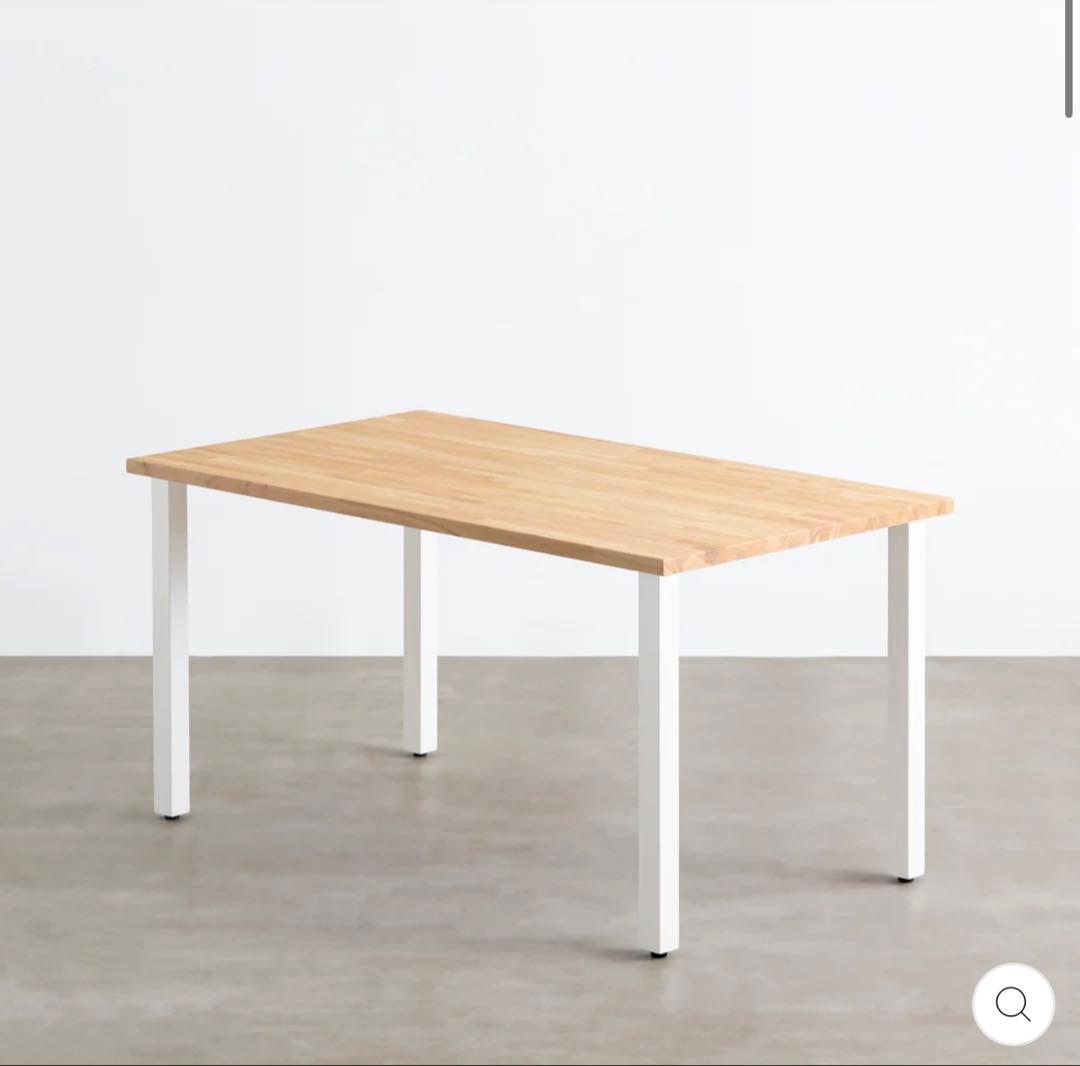 新古品【KANADEMONO】ラバーウッドデスク Kanademono(かなでもの)の人気シリーズTHE TABLE ラバーウッドN