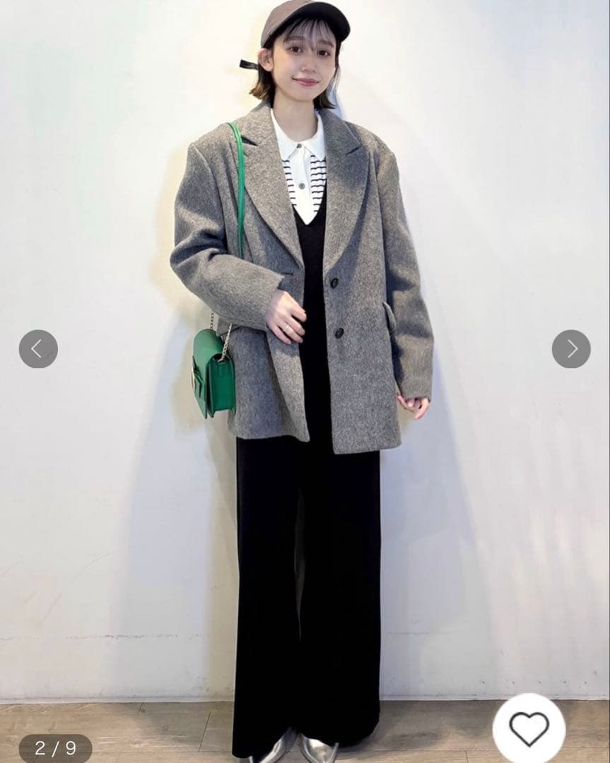 《Oggi掲載》シャギーウール混 テーラードコート