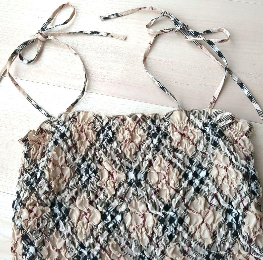 バーバーリー ブルーレーベル シャーリングキャミソール ノバチェック