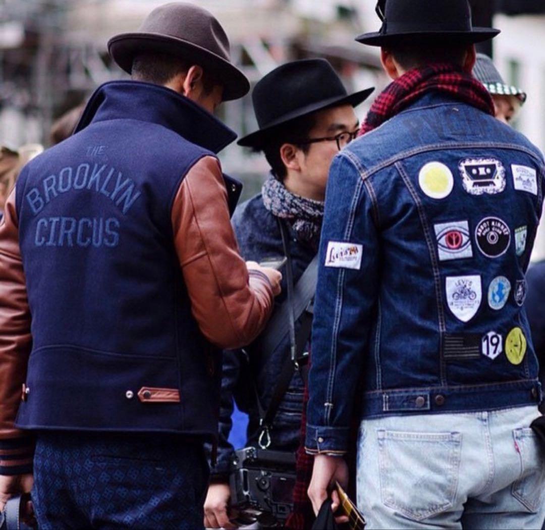 THE BROOKLYN CIRCUS スタジャン ネイビー/ブラウン BROOKLYN