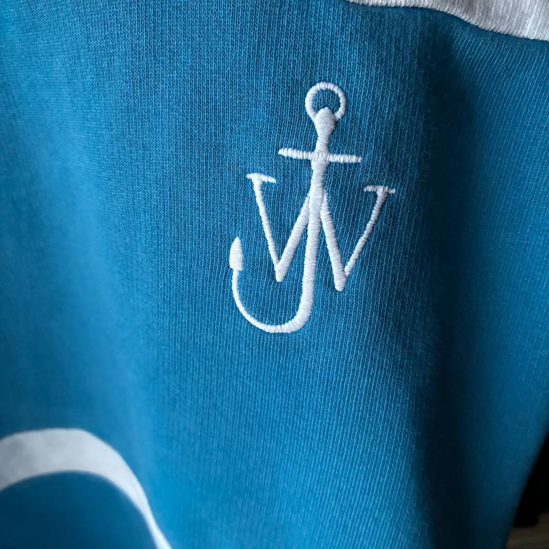 J.W.Anderson 24ss ボーダースウェット 青 M