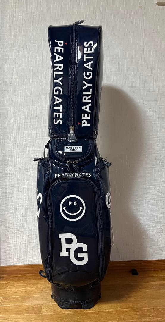 パーリーゲイツエナメルキャディバッグ【ネイビー】 - メルカリ