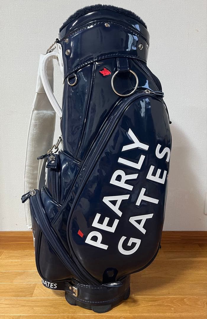 パーリーゲイツエナメルキャディバッグ【ネイビー】 - メルカリ