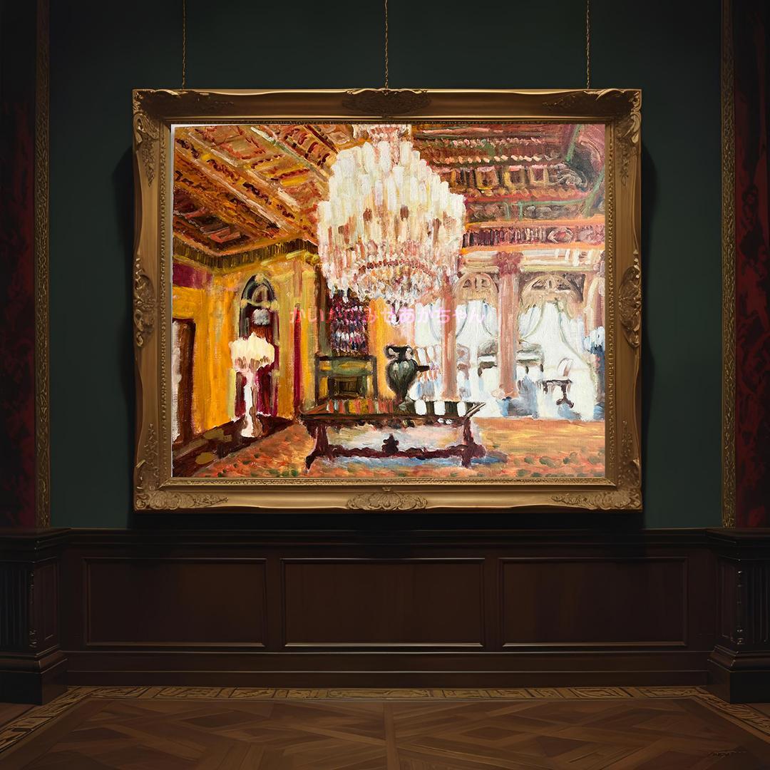 50×61㎝「シャンデリア 2」油彩・原画・F12