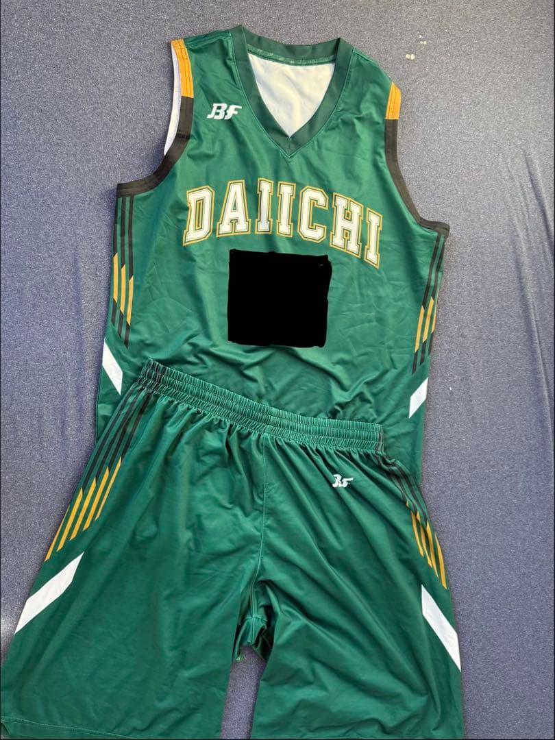 福岡第一 バスケットボールユニフォーム 緑 福岡第一 バスケ 8番 ユニフォーム 緑色のみ 高校バスケ 河村勇輝