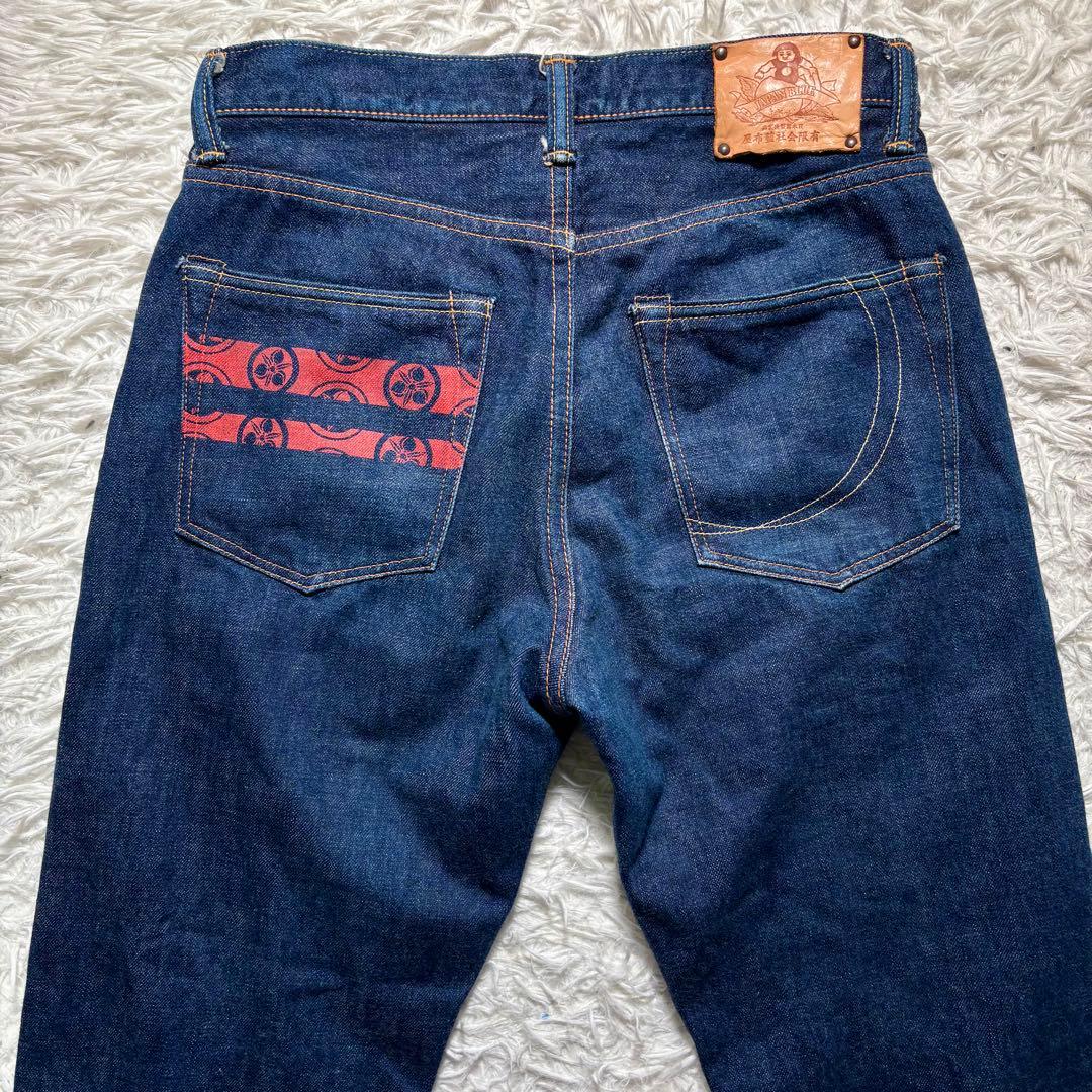美品】桃太郎ジーンズ 銅丹レーベル インディゴデニム 30 藍布屋
