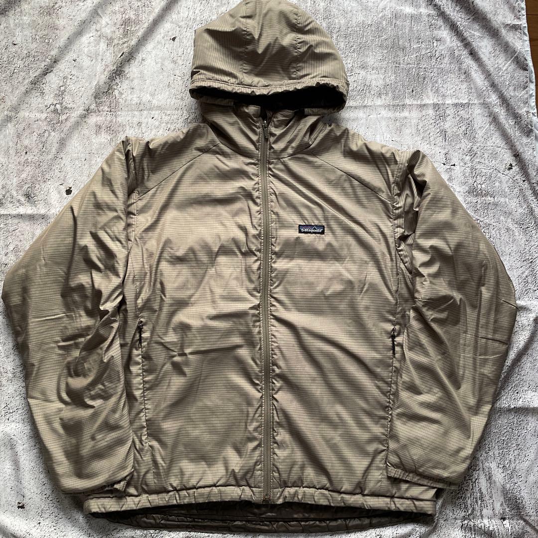 00s Patagonia マイクロパフフーディ ベージュ グラフチェック - メルカリ