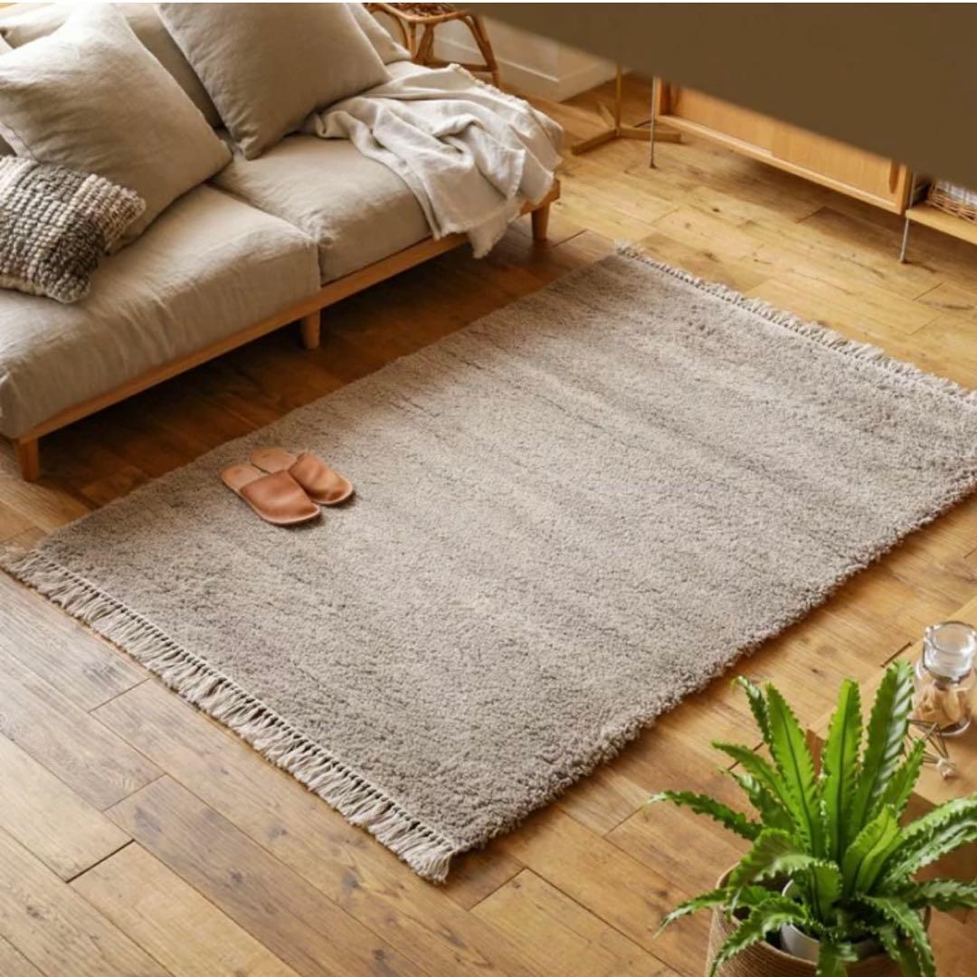 TRAVEL ラグマット 200×250cm ウィルトン織 フリンジ付き