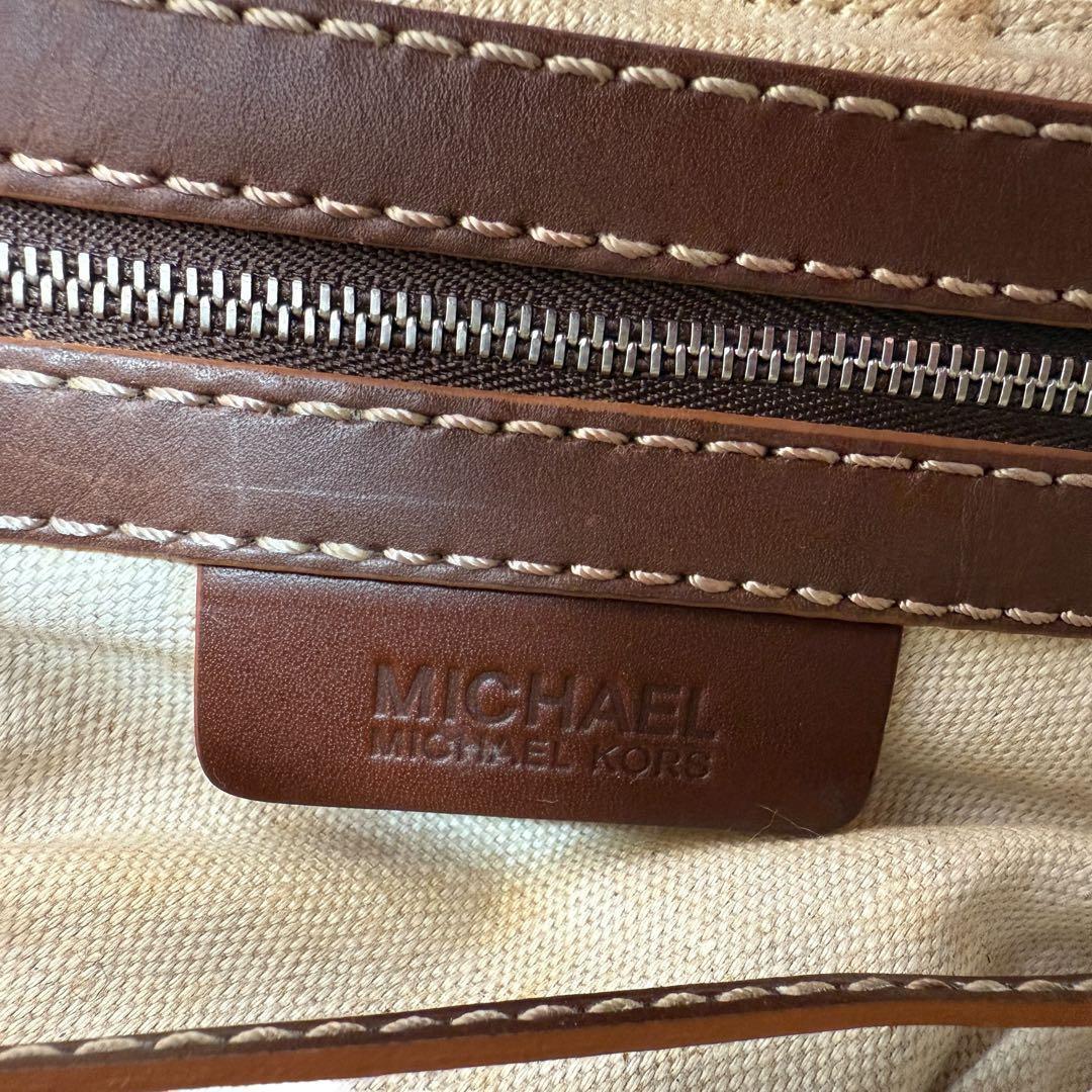 《激レア》マイケルコース ワンショルダー バック キャンバス レザー フラップ