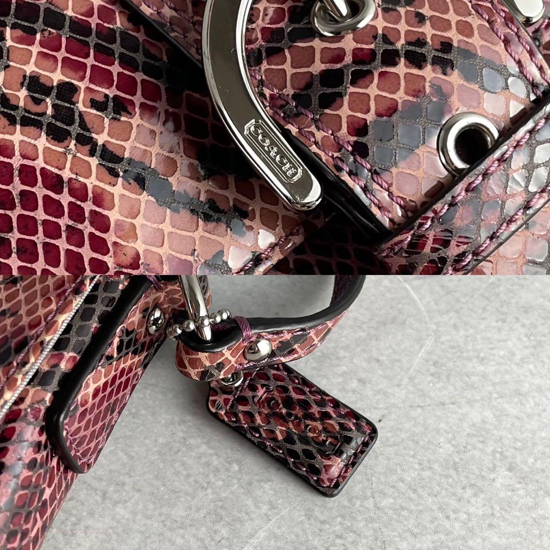 ✨稀少✨未使用✨コーチ ショルダーバッグ パイソン柄 ソーホー