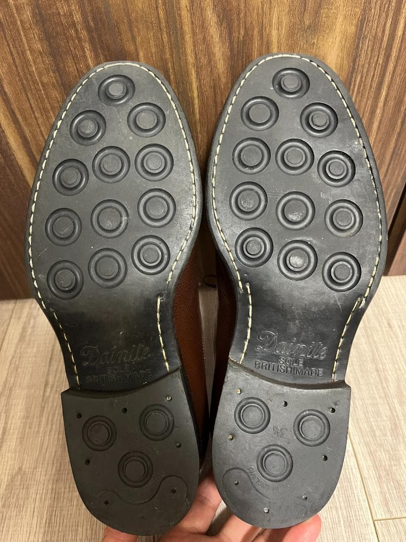 最終価格【ジャランスリワヤ】シボ革 Uチップシューズ グリーン