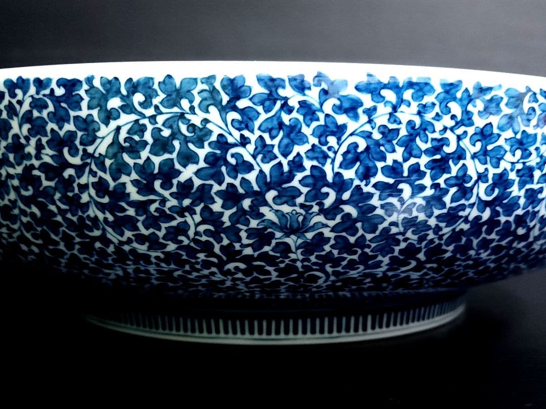 葉山有樹 細密画大鉢 古伊万里粟に鶉画銅鑼鉢 直径：約44.3cm - メルカリ