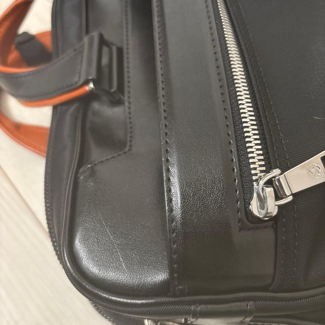 訳あり】サムソナイト エピッド3 ブリーフケース ブラック×オレンジ