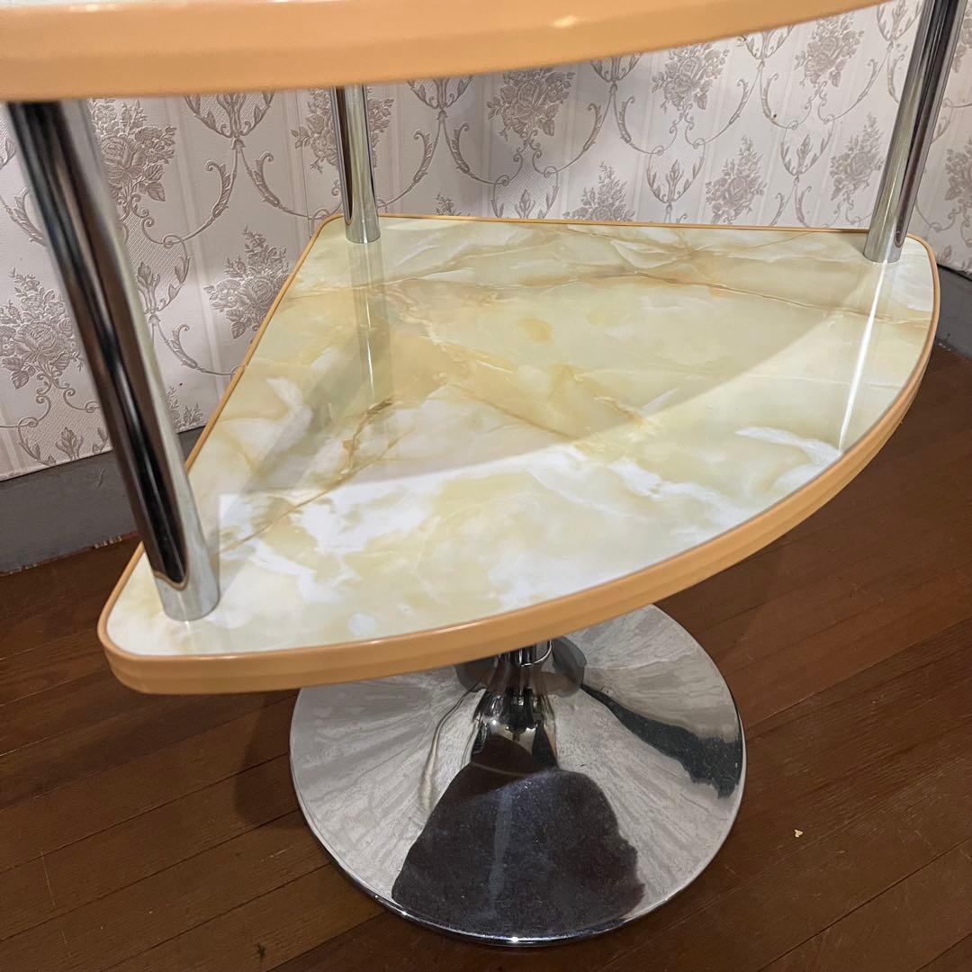 アンティーク】② 昭和レトロ コーナーテーブル サイドテーブル 麻雀