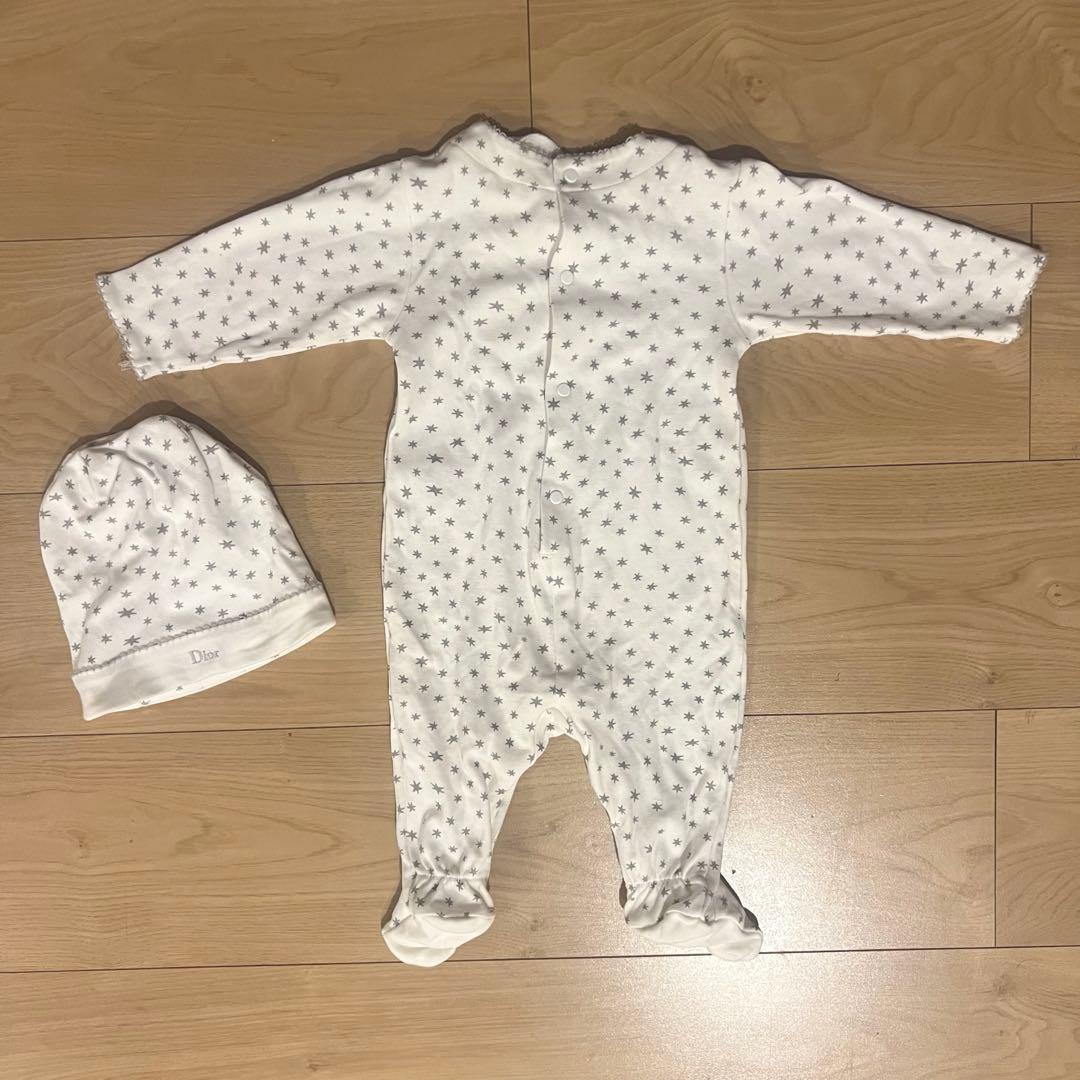 Baby Dior 星柄ロンパースと帽子セット 3ヶ月 60