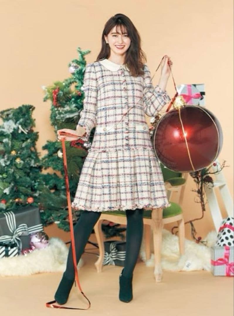 チェスティ　ツイードチェック柄ワンピース Chesty（チェスティ） ワンピース チェックミュゲワンピース