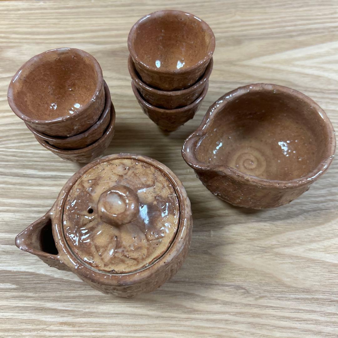 萩焼 指月窯 名工 波多野善蔵 茶器揃 新品希少品 煎茶器揃 茶道具 無形