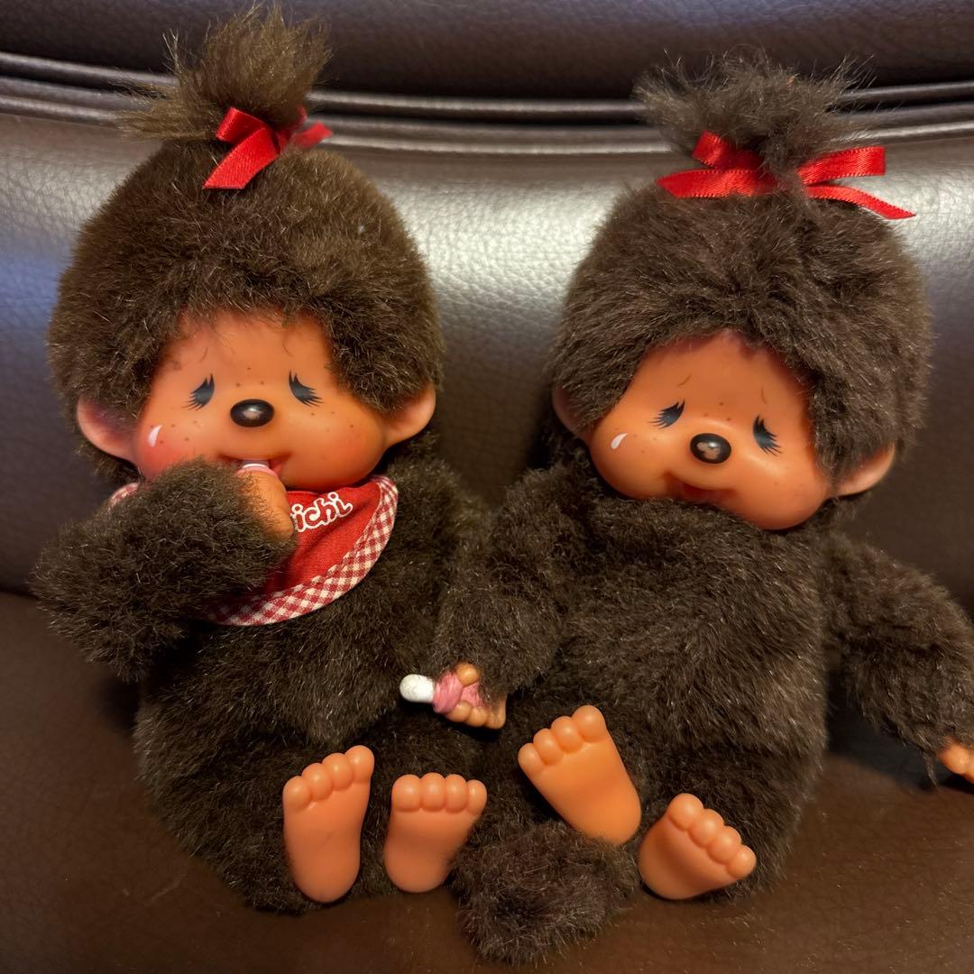 激レア セキグチ モンチッチ ぬいぐるみ 泣き顔 涙 アンティーク 2体