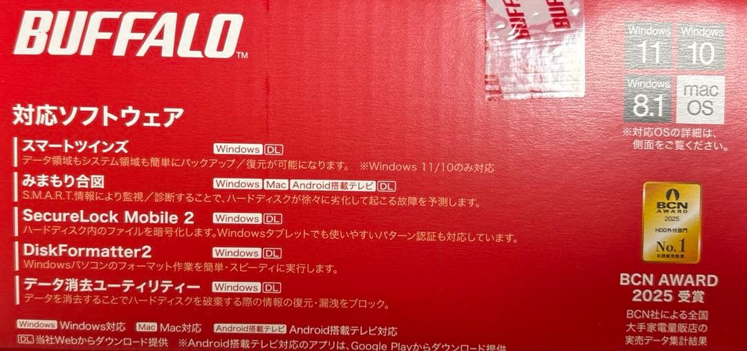 BUFFALO HD-LE4U3-BB 4.0TB 外付けハードディスク