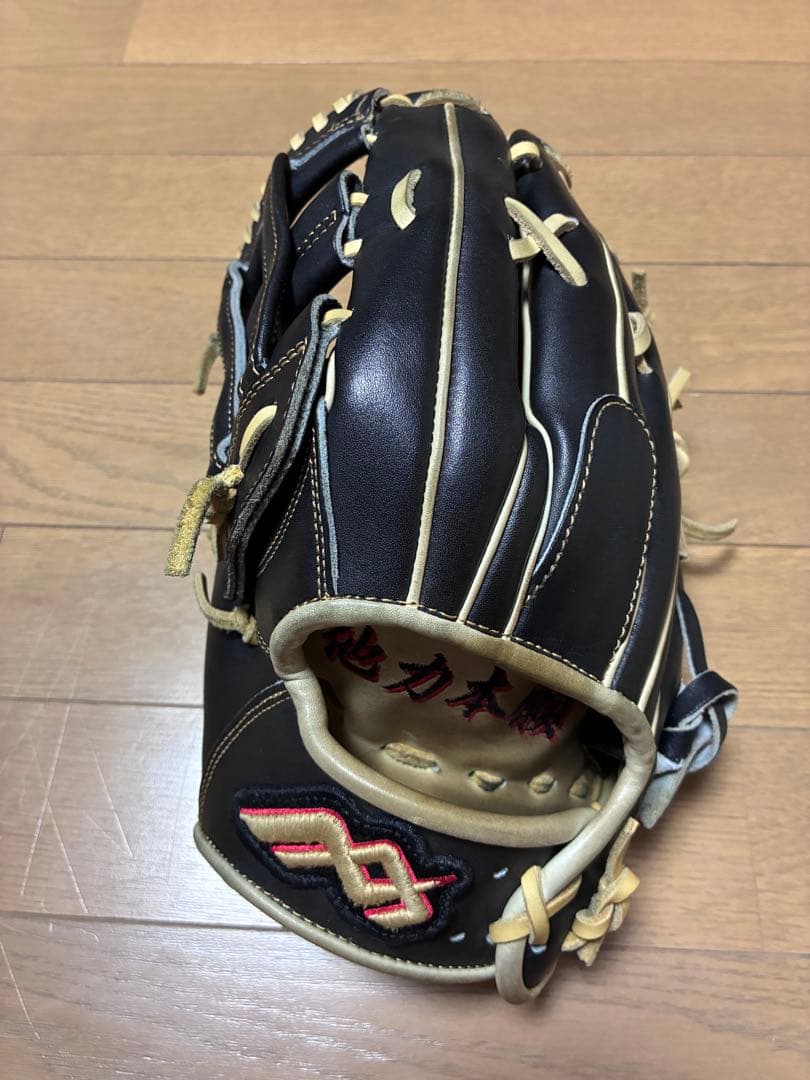 硬式野球 レザーグローブ 黒/ベージュ ザナックス グローブ メンズ レディース 軟式グラブ トラスト Xanax