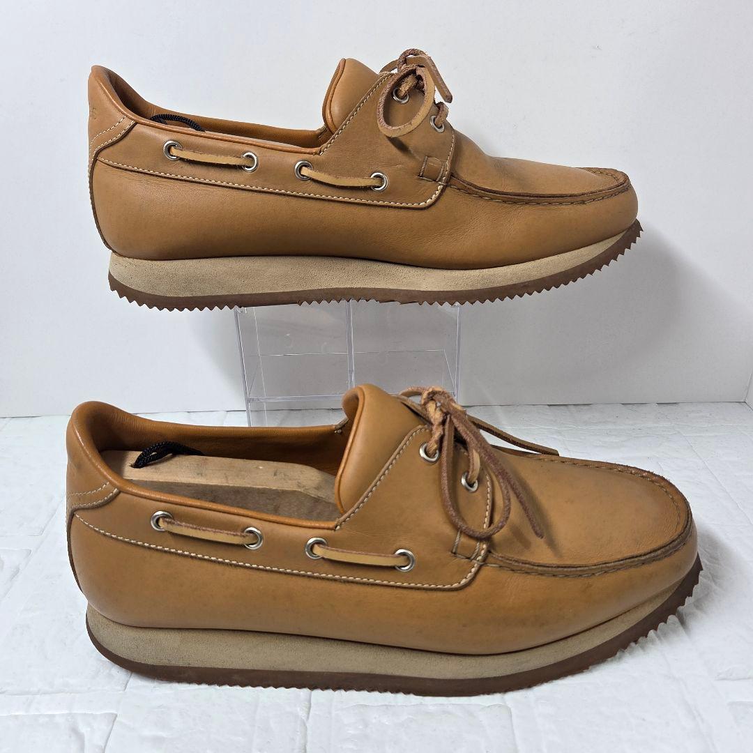 HERMES デッキシューズ 41.5(26.5cm) ブラウン