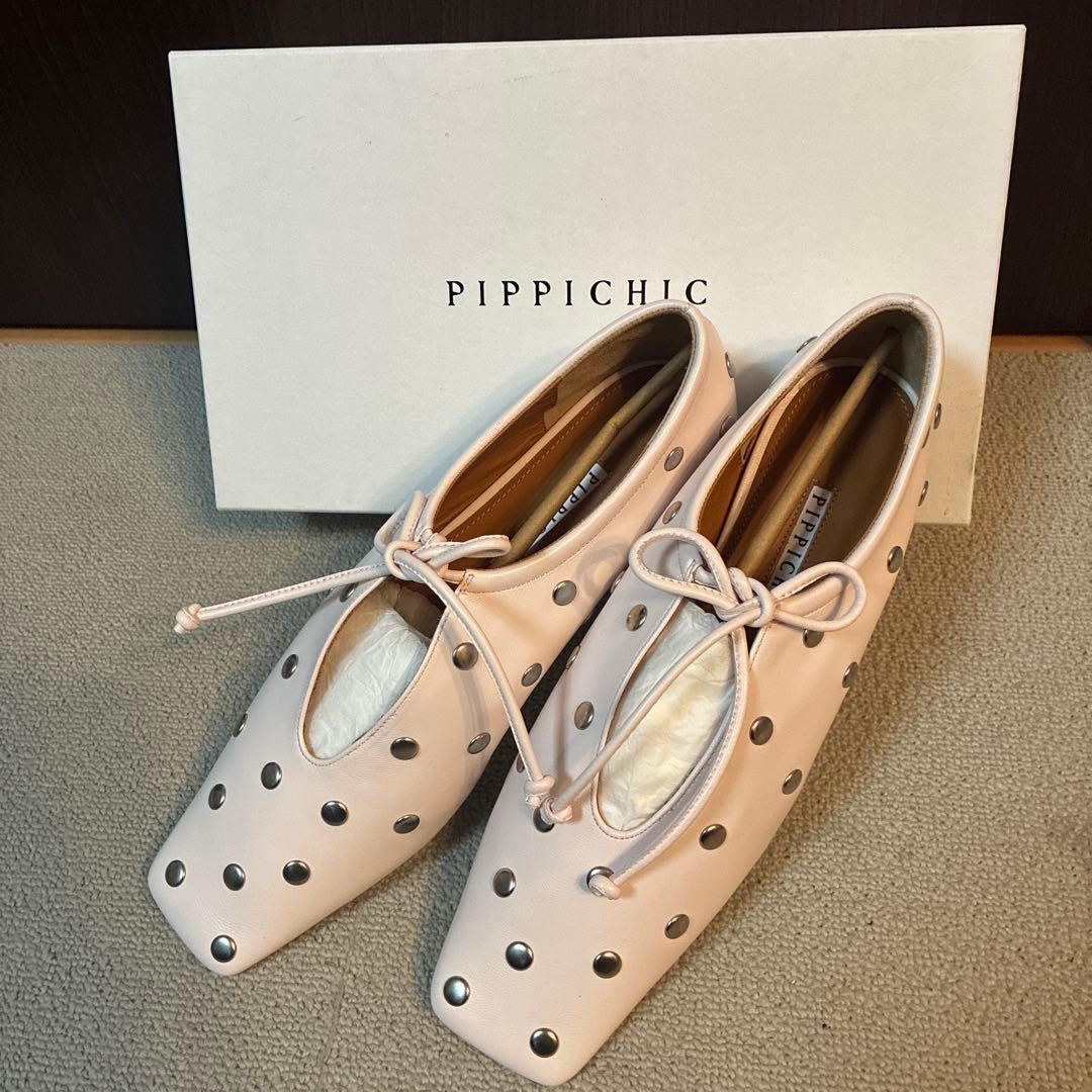 極美品PIPPICHIC / AMBER スタッズ フラットシューズ PIPPICHIC＞AMBER STUDS フラットシューズ