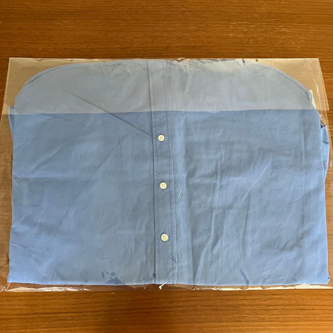 《新品タグ付き》ピュアルセシン コットンリヨセルロゴ刺繍シャツ ブルー