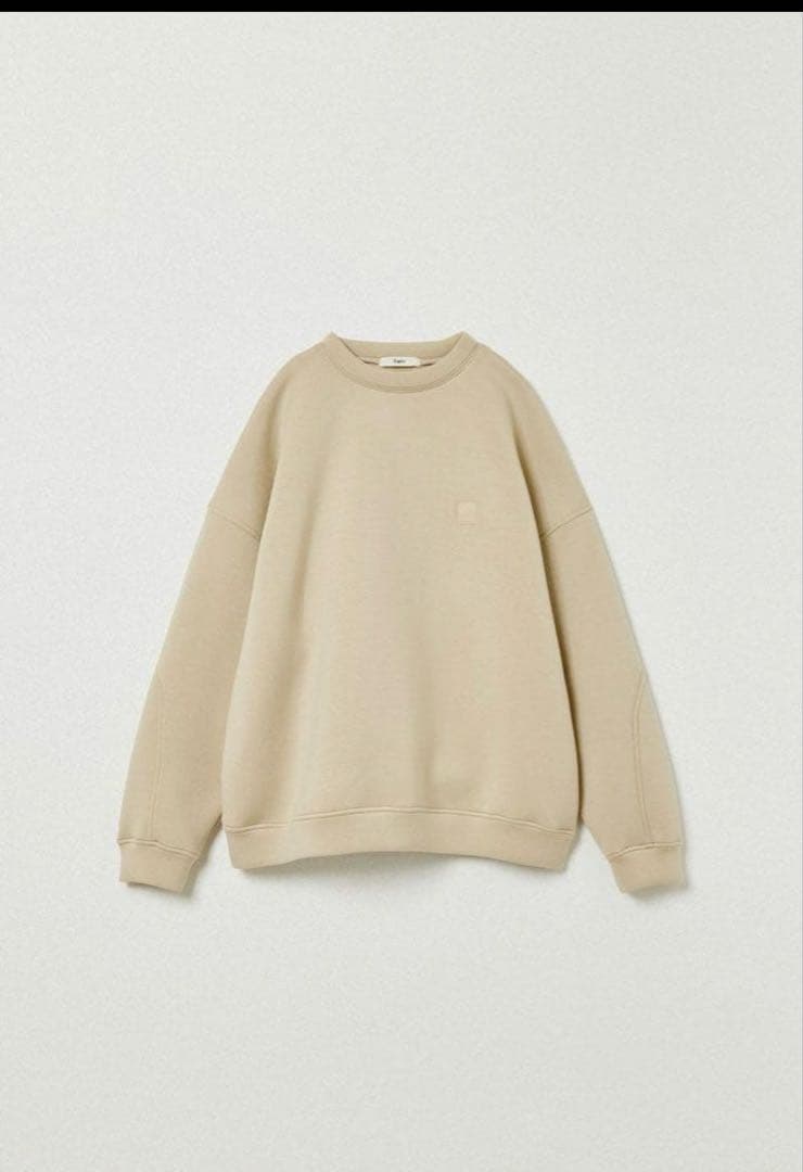 2025AW Eaphi LEATHER PATCH SWEATSHIRT