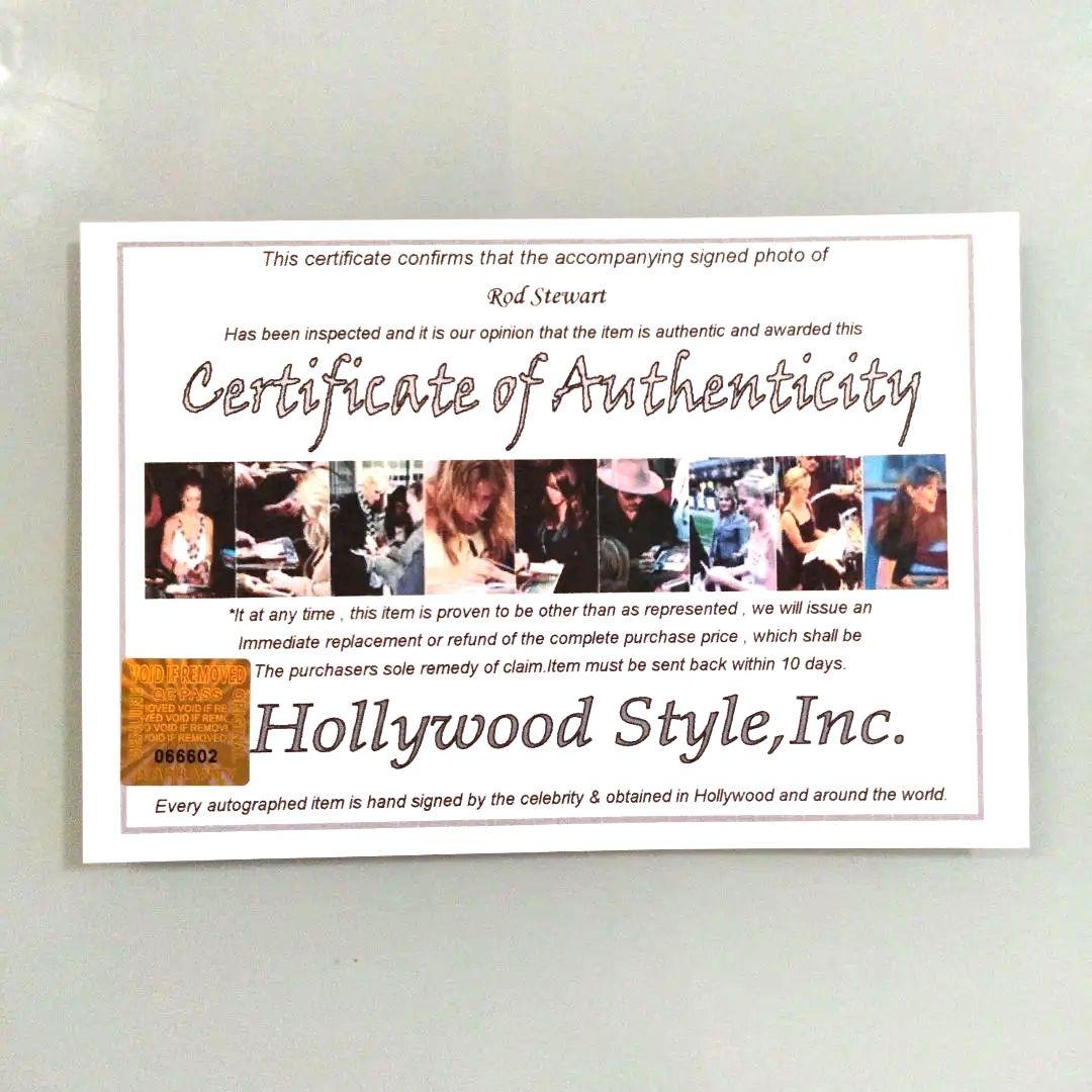 セール中…ロットスチュワート直筆サイン入り2Lサイズ写真…Rod Stewart