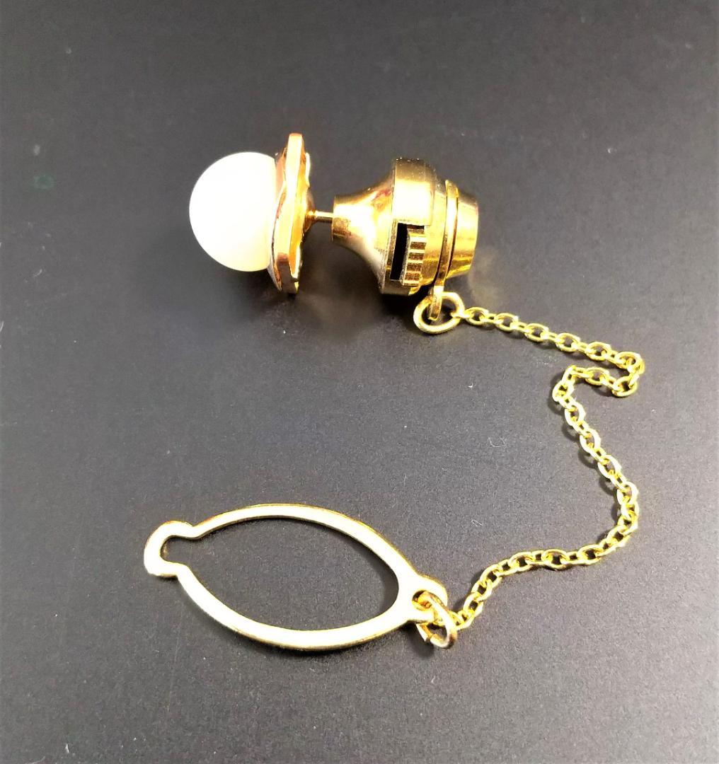 K18 真珠タイタックピン ネクタイピン - メルカリ