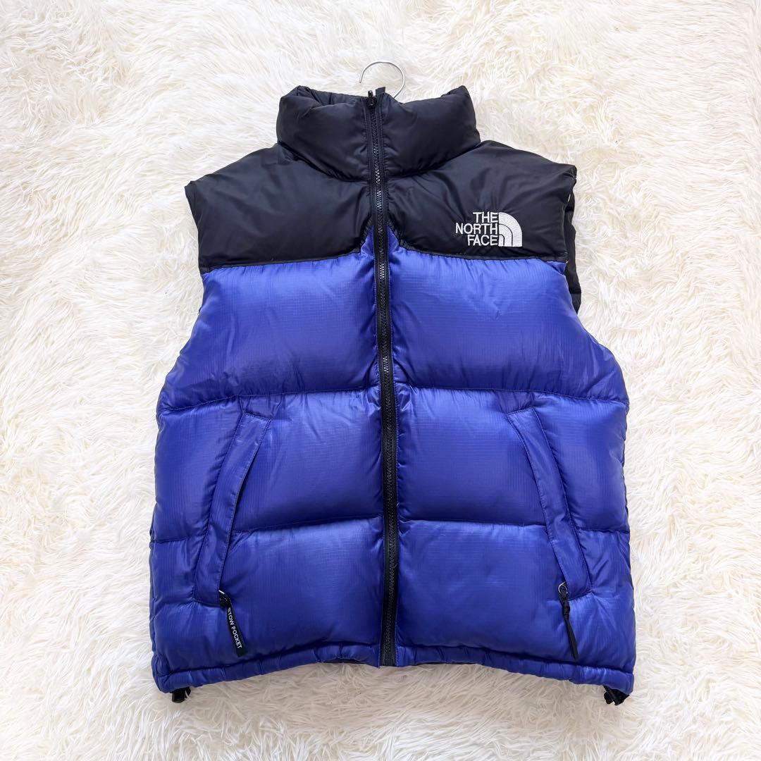 ✨美品✨THE NORTH FACE ヌプシ ダウンベスト S ブルー×ブラック THE NORTH FACE（ザ ノースフェイス） ダウンベスト メンズ ヌプシ