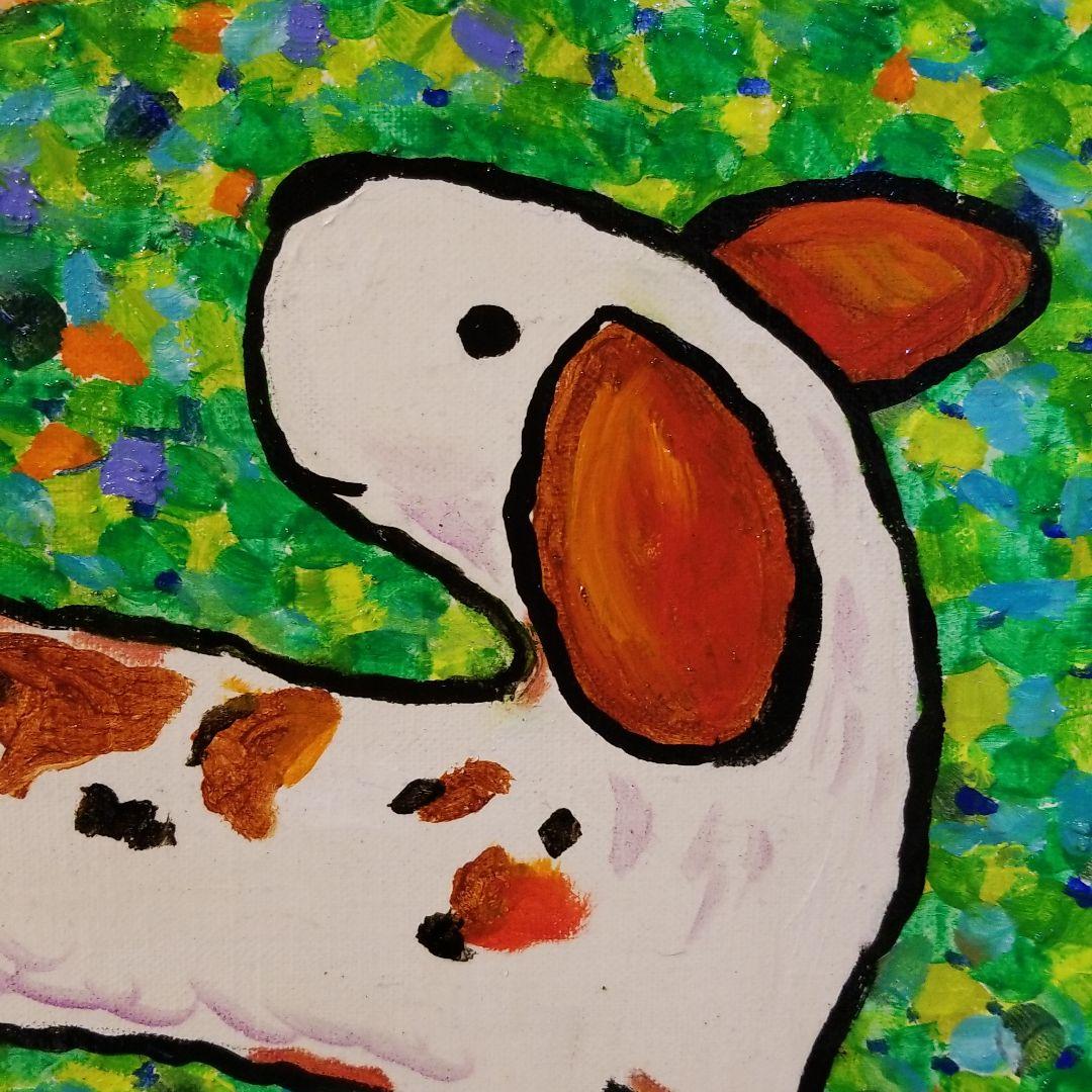 油絵 FUUTA様専用確認 友だちの歌を聴く犬