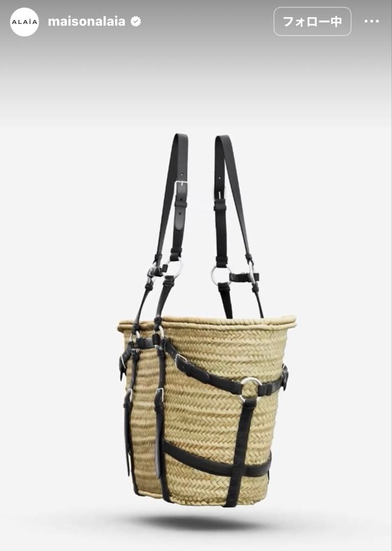 レア 新品未使用 定価15.5万 Alaia かごバッグ アラ イア タグ付き